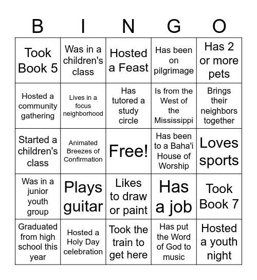 Meaningful Conversations Bingo Card