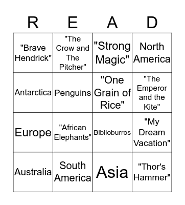 Around the World Bingo Card