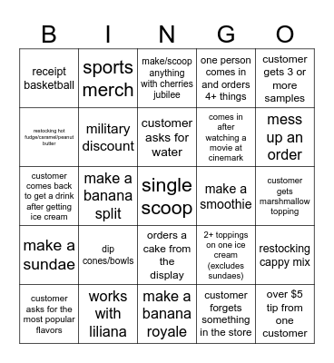7/7/2024 morning shift Bingo Card
