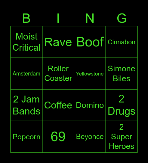 SHHHHH... Bingo Card