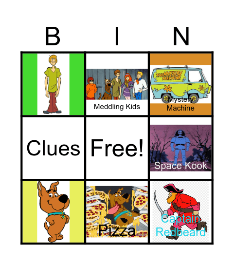 Scooby-Doo Bingo Card