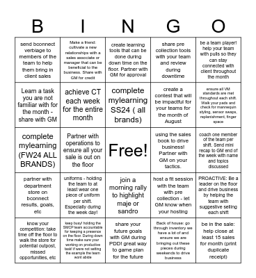 SMCP LEADER BINGO Card