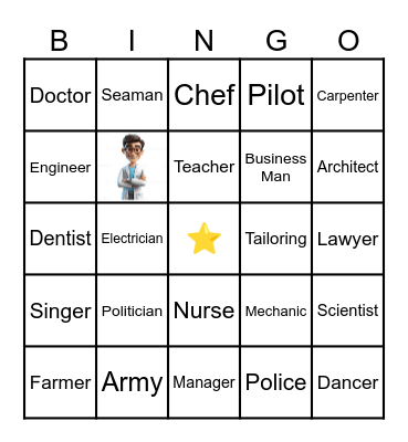 Find The Job Bingo Card