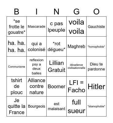 Lillian watch party Bingo Card