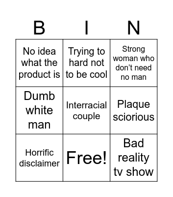 Ads Bingo Card