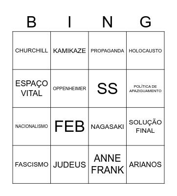 BINGO Card