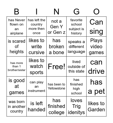 Joni and Friends Bingo Card