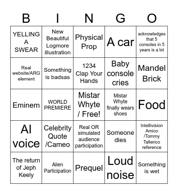 GAMECLAM 5 Bingo Card