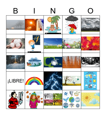 EL TIEMPO (SIN PALABRAS) BINGO BAKER Bingo Card