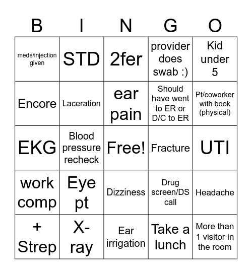 Bicc part 2 Bingo Card