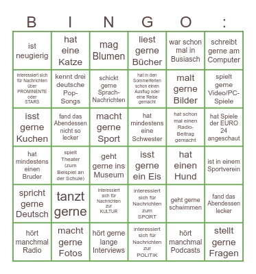 Busiasch-Bingo Card
