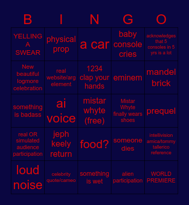 gameclam 5 bongo Bingo Card