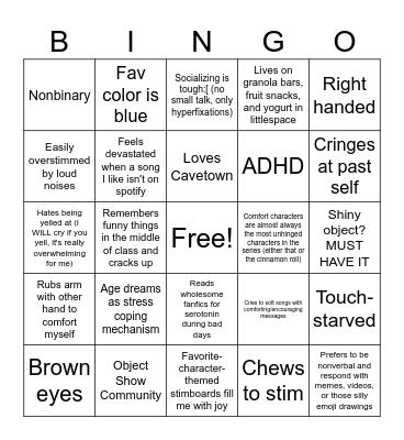 how similar are we? i am extremely strange lol Bingo Card