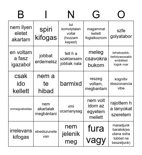 szakitosdi Bingo Card