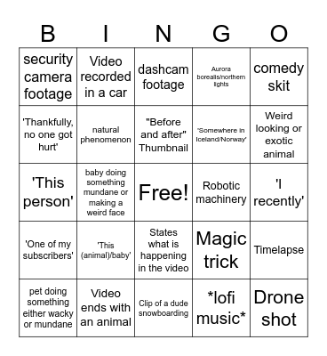 Daily Dose of Internet Bingo Card