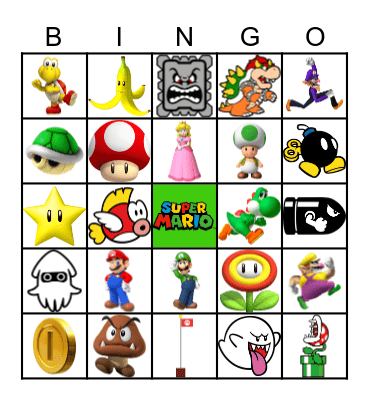 SUPER MARIO Bingo Card