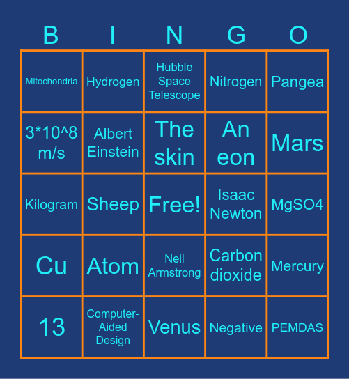 Intern Day Bingo Card