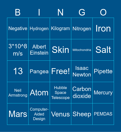 Intern Day! Bingo Card