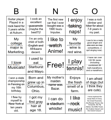 IPS BINGO Card