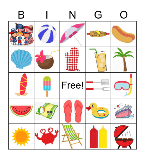 Summer Bingo Card