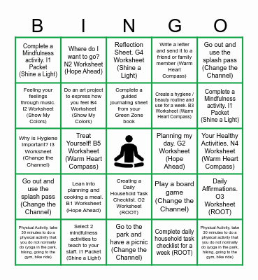 Self-Care Bingo Card