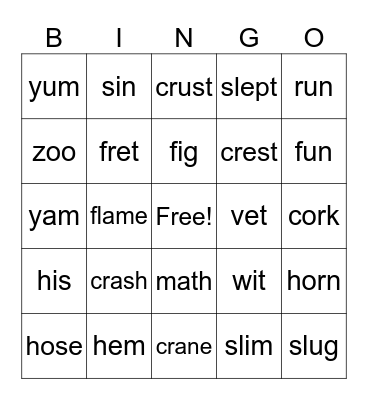 Everett to practice spelling at home 7 10 24 Bingo Card