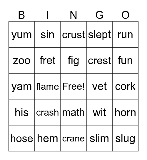 Everett to practice spelling at home 7 10 24 Bingo Card