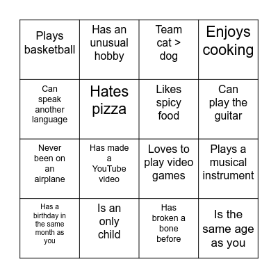 Bingo Card