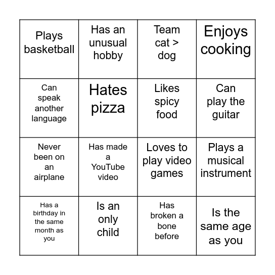 Bingo Card