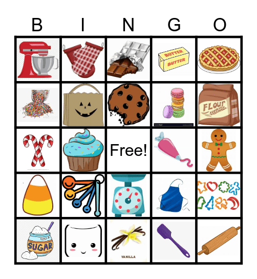 Baking Bingo Card