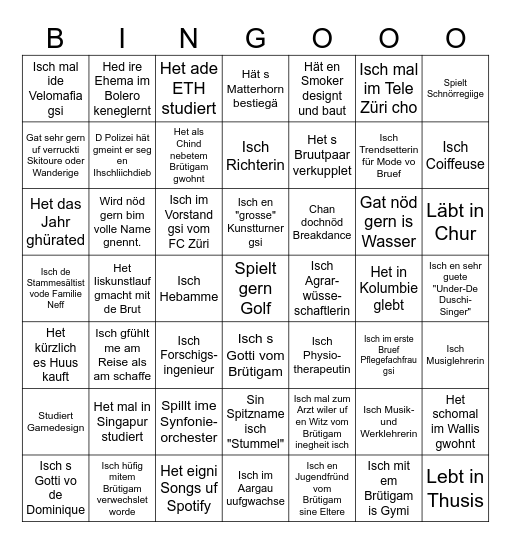 Alessia & Alexander Bingo Card