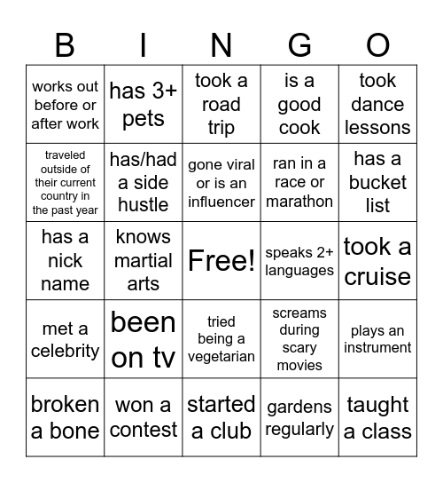 Random Bingo Card