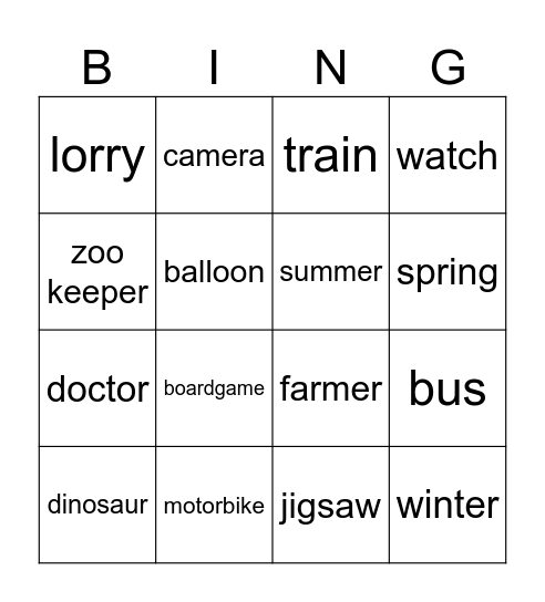 Bingo! Bingo Card