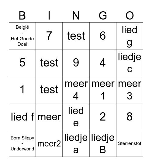 De grote Waterstraat Bingo Card