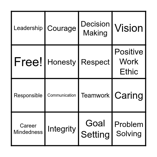 Elevate BINGO Card