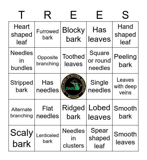 Trees of the Porkies Bingo Card