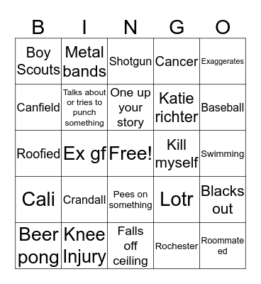 T rav Bingo Card