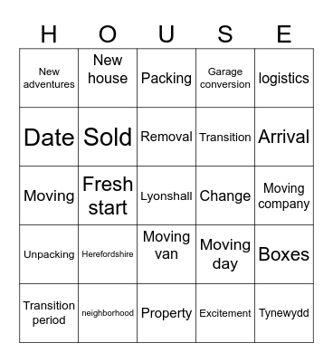 Moving Bingo Card