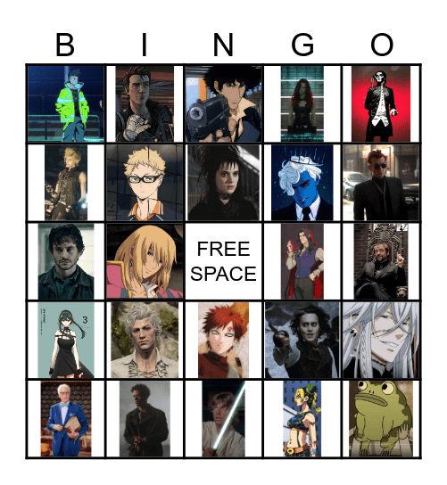 FAV CHARACTER BINGO Card