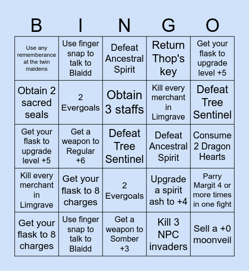 Seamless Co-Op Bingo Card