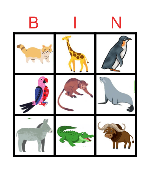 Head to Toe Bingo Card