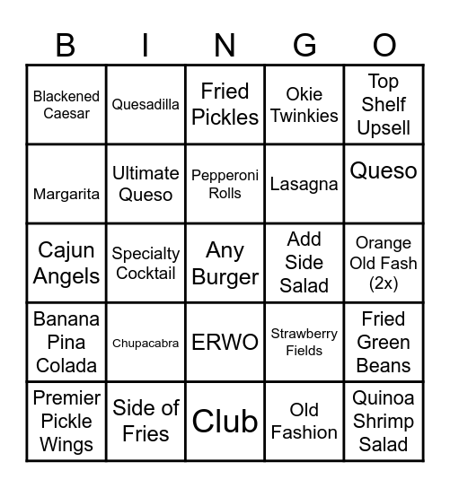 Eddies Bingo Card