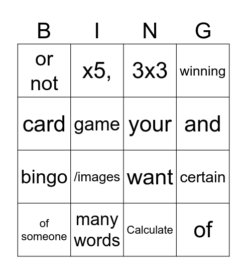 Cultural Showcase Bingo Card