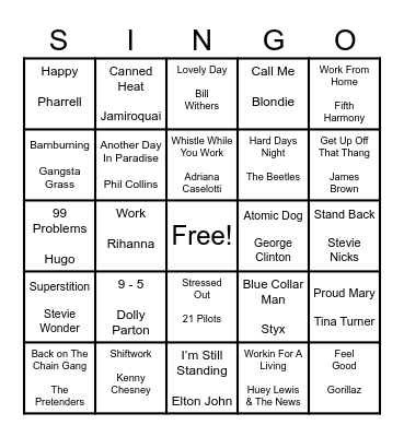 M&S Team Work Day Bingo Card