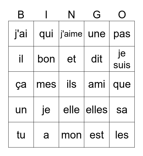 Liste 4,5,6 Bingo Card