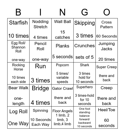 Core Explore Bingo! Bingo Card