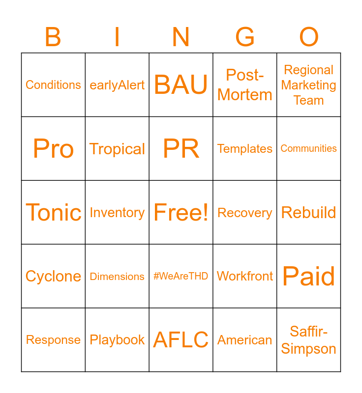 July Virtual Team Meeting Bingo Card