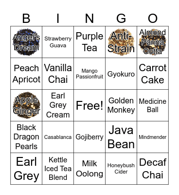 Tea Bingo Card