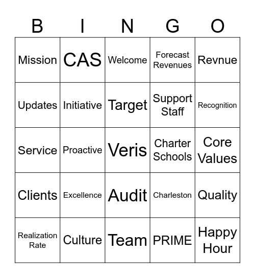 Veris BINGO Card