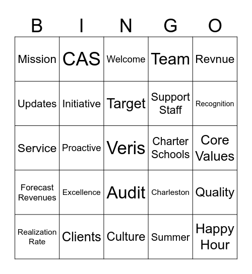 Veris BINGO Card